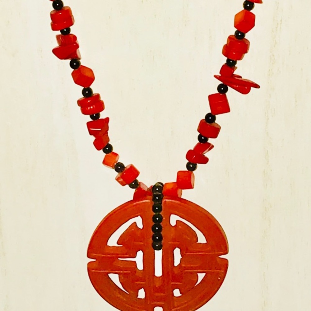 Asian inspired statement necklace.